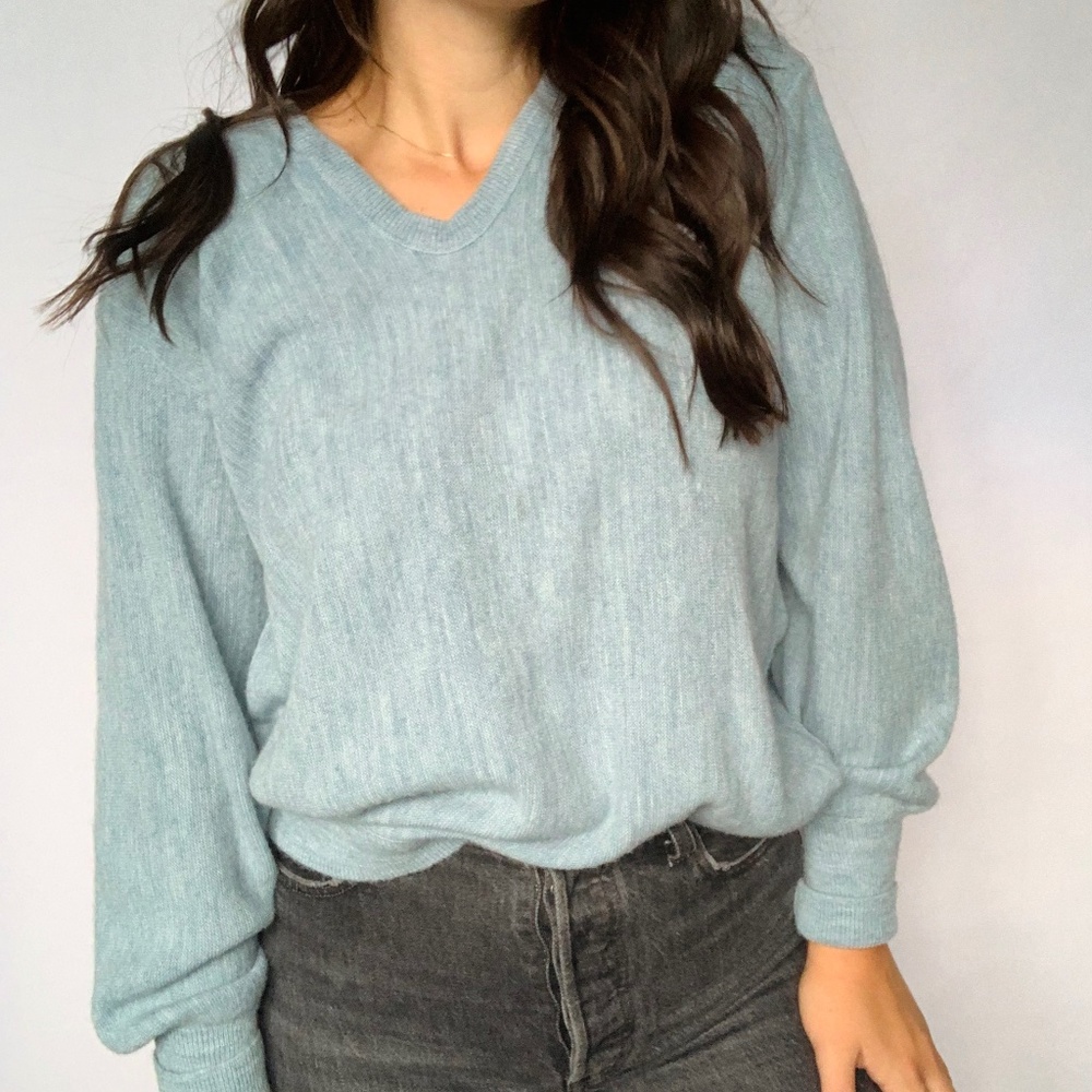 Vintage JC Penney Blue Wool Oversized Sweater